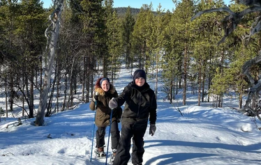 AT Naturen lumikenkäilykukkula - The snowshoe hill of AT NATure