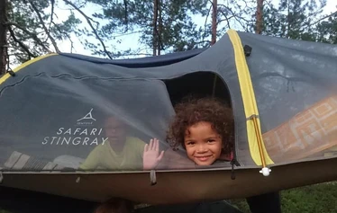 Saunan vieressä tentsile