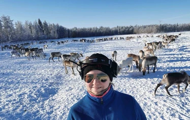 Authentic reindeer farm and reindeer herder Elisa Ylinampa