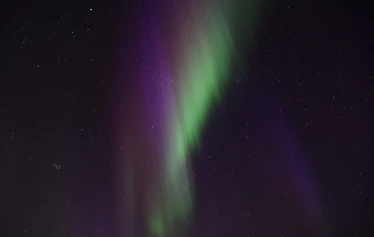 Watching the northern sky on the frozen sea near Oulu