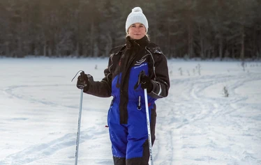 Snowshoeing on the frozen sea in Oulu