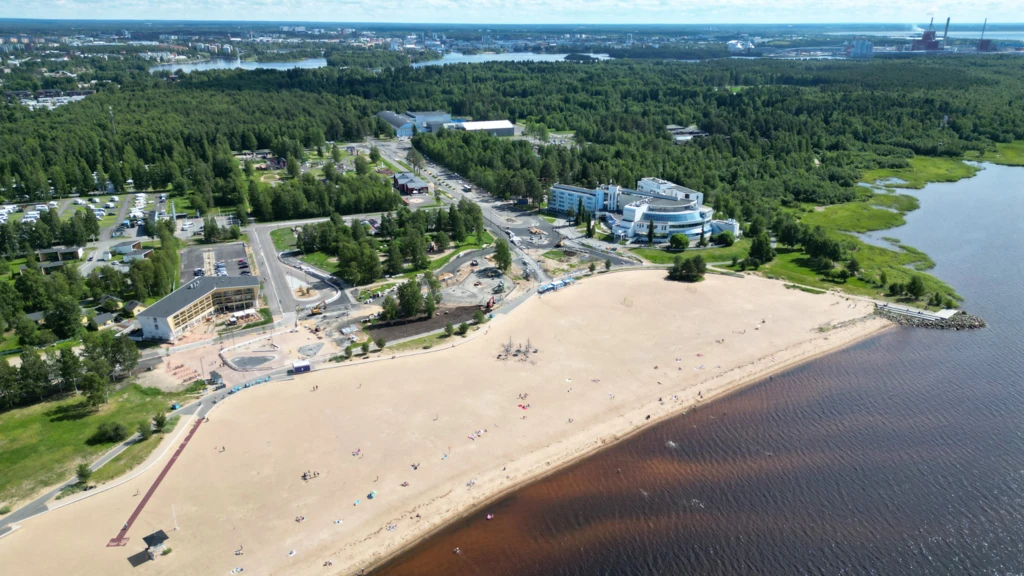 Nallikarin ranta ilmasta kuvattuna