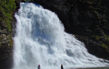 The village of Skibotn is on the shore of Lyngenfjord, 50 km / 31 miles from Kilpisjärvi.