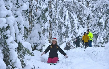 Ruokailutilasta pääsee suoraan terassille
