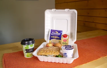 Take away- aamiainen - Hyvä alku päivään runsaalla aamiaisella.