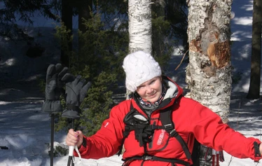 Snowshoe run at lake Bodom
