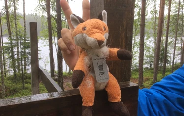 Geokätköilijä Tervajörkki Sipoonkorven hiidenkirnun luona