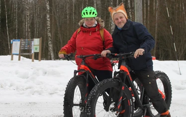 Fatbiking in winter is more challenging