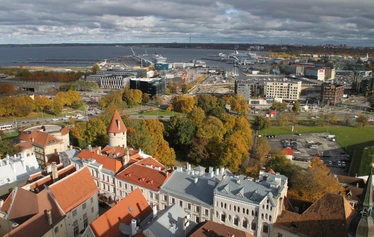 Medieval town of Tallinn has old weather vanes