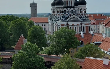 Medieval town of Tallinn has old weather vanes