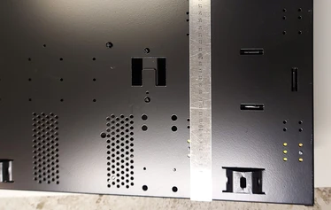 Home Network Cabling cabinet - Demo package that has never been installed at a customer. This cabinet has a capability to accomodate max 3*8 = 24 cabling jacks.
Has IBM brand name printed in front door; although not manufactured by IBM.
Can accomodate small networking switch.