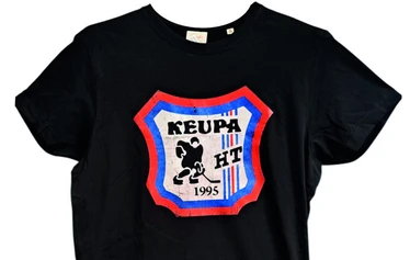 KeuPa HT musta t-paita helmalogolla