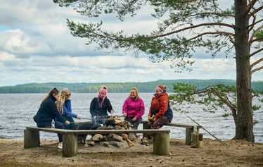Reposaaressa Lapinlahti-Tölvä melontareitin varrella