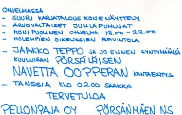 Pörsänmäen nuorisoseuran talo.  Kuva: Erkki Korhonen.