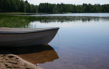 Uimari laiturin vieressä