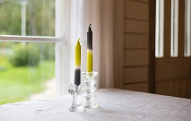 Dip Dye-kynttilä pinkki-oranssi