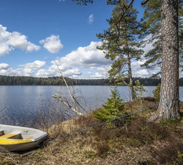 Myllyjärven mökki sijaitsee Raaseporin Fiskarissa, asumattoman Myllyjärven rannalla.