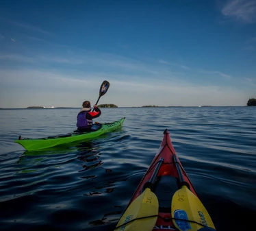 Midnight Magic - On this night kayaking tour we will get to know the Helsinki archipelago during sunset. The sky is painted with vibrant shades of red!