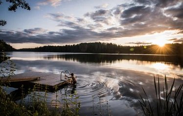 Private sauna by the lake