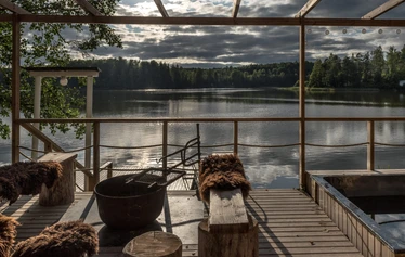 Private sauna by the lake