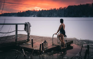 Private sauna by the lake