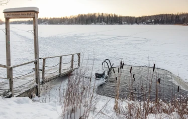 Private sauna by the lake