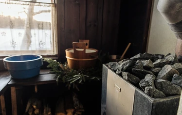 Private sauna by the lake