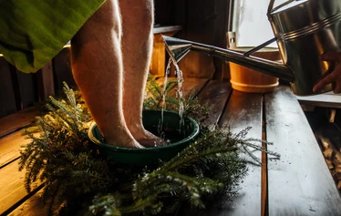 Private sauna by the lake