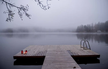 Private sauna by the lake