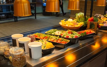 Varied lunch buffet