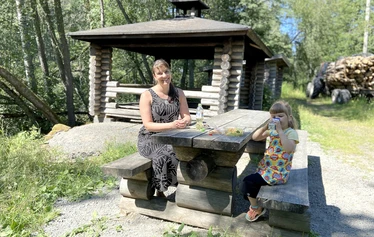 Konnekoski - Konnekosken taukopaikka sijaitsee aivan kosken rannalla.