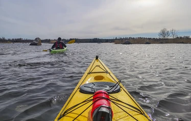 Spring kayaking in Kuivalahti offers a unique perspective on nature awakening to new life.