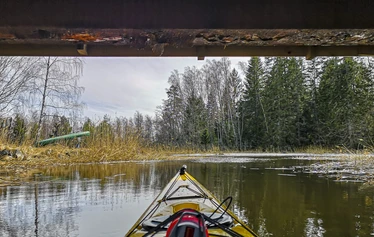 Spring kayaking in Kuivalahti offers a unique perspective on nature awakening to new life.