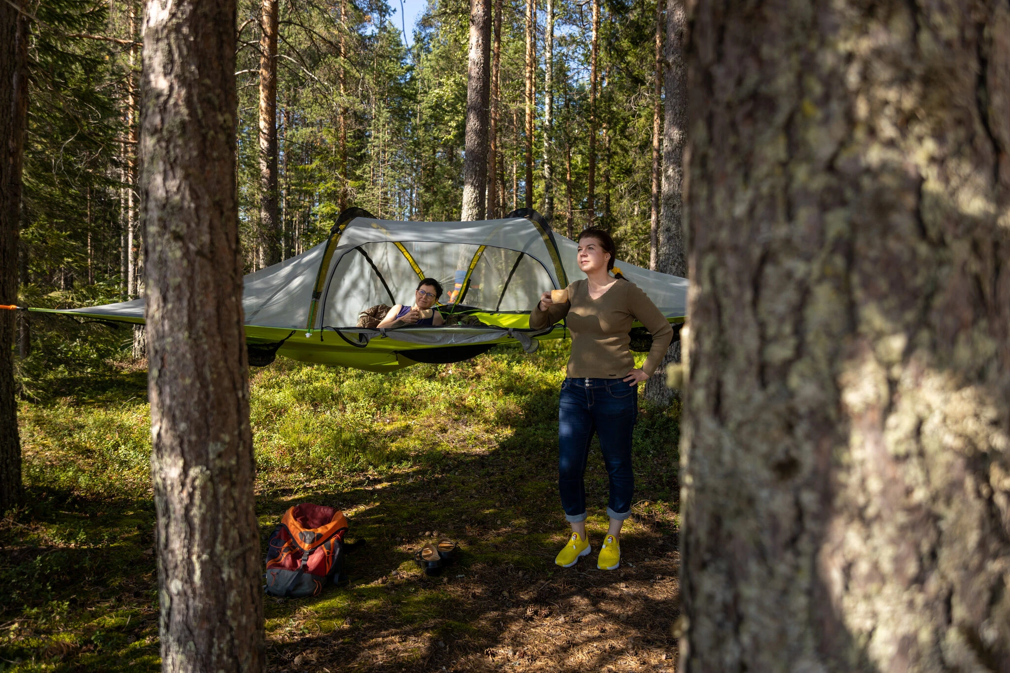 Tentsilepuumajoite, 13 henk. Nuorisokeskus Metsäkartano, Rautavaara Vaarojen majat