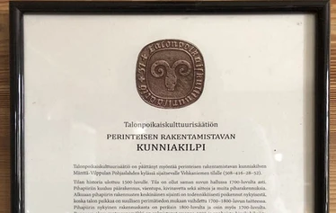 Suomen talonpoikaiskulttuurisäätiön perinteisen rakentamisen kunniakilpi