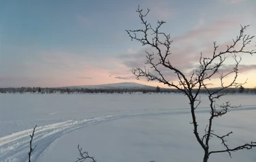 The first snow in Lapland - Snow in Lapland in November