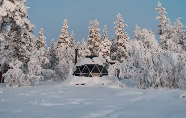 The first snow in Lapland - Snow in Lapland in November