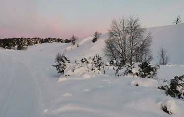 The first snow in Lapland - Snow in Lapland in November