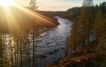 The first snow in Lapland - Snow in Lapland in November