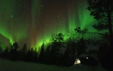 The first snow in Lapland - Snow in Lapland in November