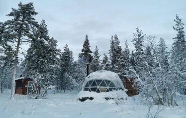 The first snow in Lapland - Snow in Lapland in November