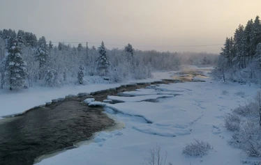 The first snow in Lapland - Snow in Lapland in November