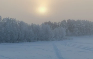 The first snow in Lapland - Snow in Lapland in November