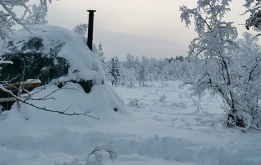 The first snow in Lapland - Snow in Lapland in November