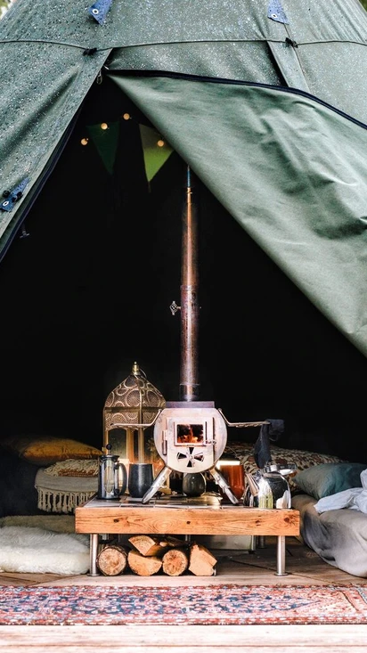 Glamping-majoitus